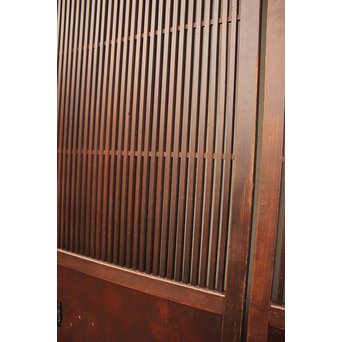 蔵戸風金具付中通し格子戸2枚1組　L663 
