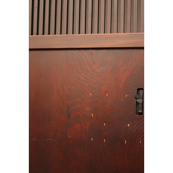 蔵戸風金具付中通し格子戸2枚1組　L663 