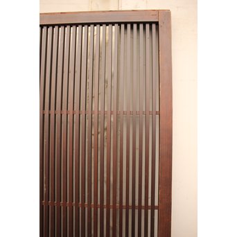 蔵戸風金具付中通し格子戸2枚1組　L663 