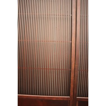 蔵戸風金具付中通し格子戸2枚1組　L663 
