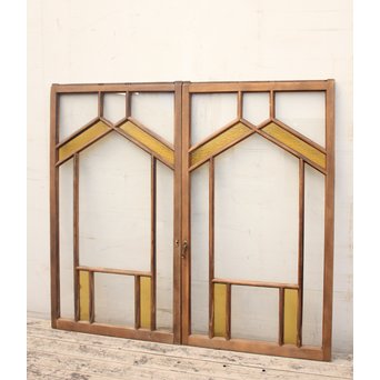 フランクロイド風洋風色ガラス戸S　2枚1組　GD840