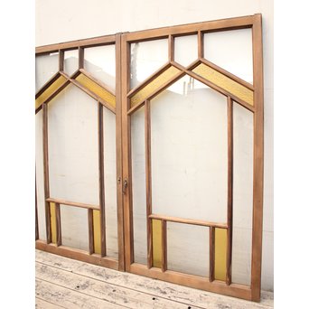 フランクロイド風洋風色ガラス戸S　2枚1組　GD840 