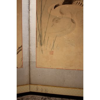 12の鷹　六曲一双屏風　K159 