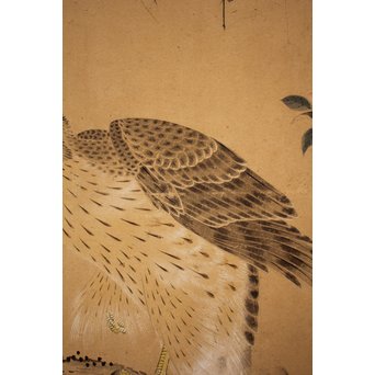 12の鷹　六曲一双屏風　K159 