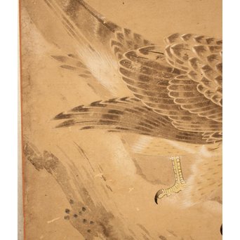 12の鷹　六曲一双屏風　K159 