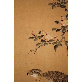 12の鷹　六曲一双屏風　K159 