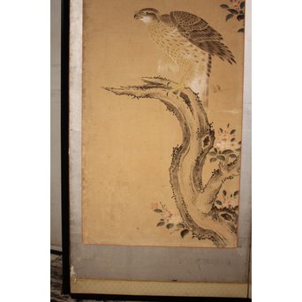12の鷹　六曲一双屏風　K159 