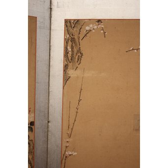 12の鷹　六曲一双屏風　K159 