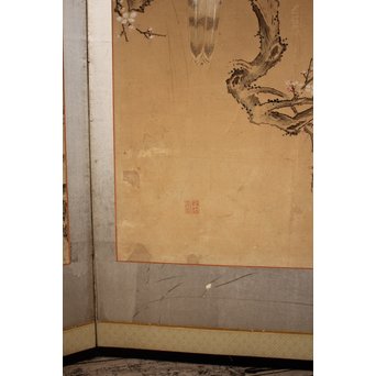 12の鷹　六曲一双屏風　K159 