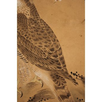 12の鷹　六曲一双屏風　K159 