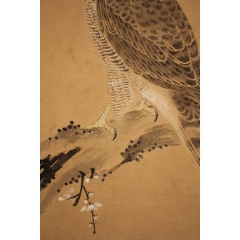 12の鷹　六曲一双屏風　K159 