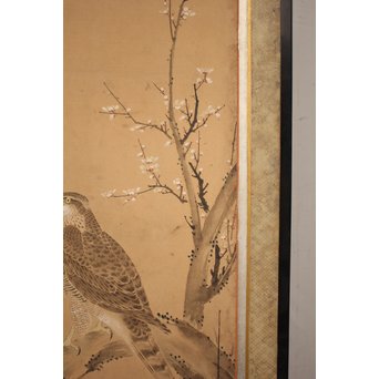 12の鷹　六曲一双屏風　K159 