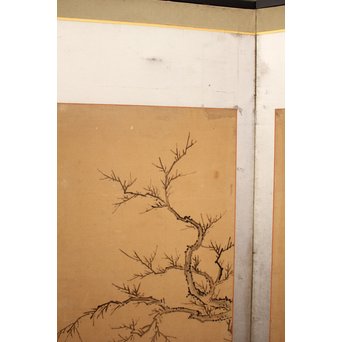 12の鷹　六曲一双屏風　K159 