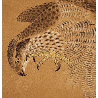 12の鷹　六曲一双屏風　K159 