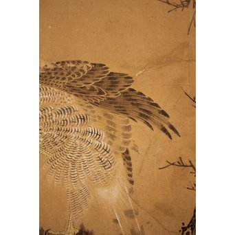 12の鷹　六曲一双屏風　K159 