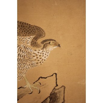 12の鷹　六曲一双屏風　K159 