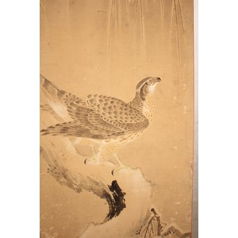 12の鷹　六曲一双屏風　K159 