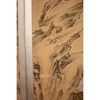 12の鷹　六曲一双屏風　K159 