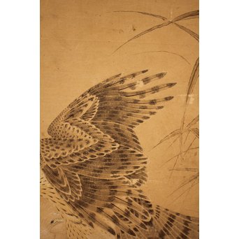 12の鷹　六曲一双屏風　K159 