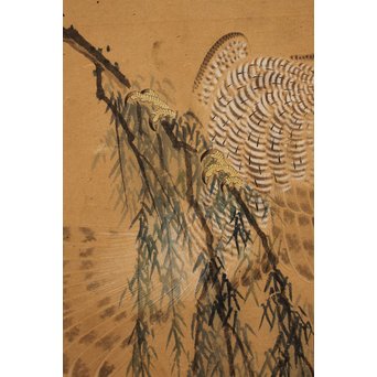 12の鷹　六曲一双屏風　K159 