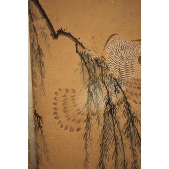 12の鷹　六曲一双屏風　K159 