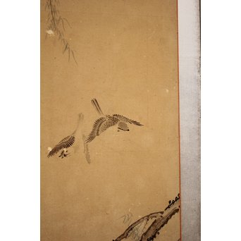 12の鷹　六曲一双屏風　K159 