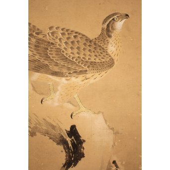 12の鷹　六曲一双屏風　K159 