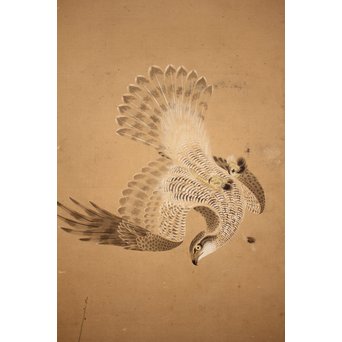 12の鷹　六曲一双屏風　K159 