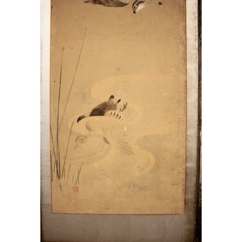 12の鷹　六曲一双屏風　K159 