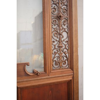 洋アンティークガラスドア2枚1組　GD852 