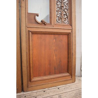 洋アンティークガラスドア2枚1組　GD852 