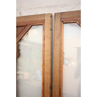 洋アンティークガラスドア2枚1組　GD852 