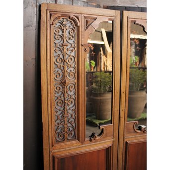洋アンティークガラスドア2枚1組　GD852 