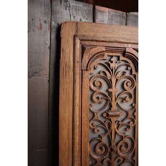 洋アンティークガラスドア2枚1組　GD852 