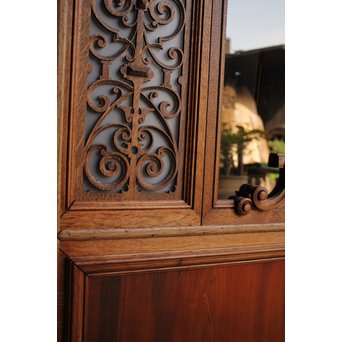 洋アンティークガラスドア2枚1組　GD852 