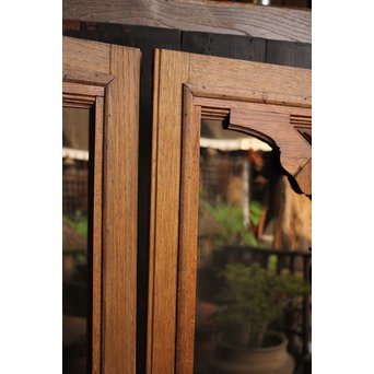 洋アンティークガラスドア2枚1組　GD852 