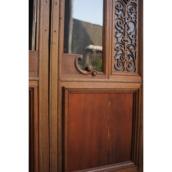 洋アンティークガラスドア2枚1組　GD852 