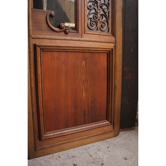 洋アンティークガラスドア2枚1組　GD852 