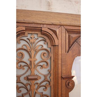 洋アンティークガラスドア2枚1組　GD852 