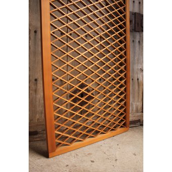 菱型組子と緑ダイア色ガラスの建具　L681 