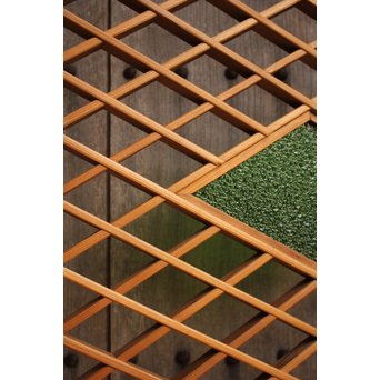 菱型組子と緑ダイア色ガラスの建具　L681 