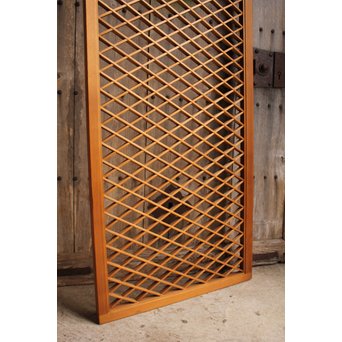 菱型組子と緑ダイア色ガラスの建具　L681 