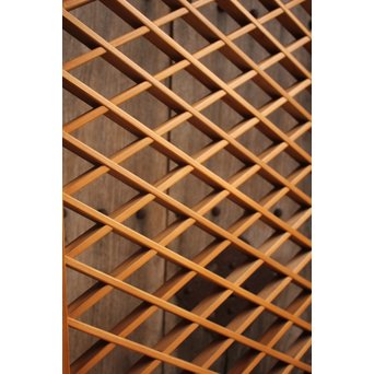 菱型組子と緑ダイア色ガラスの建具　L681 