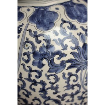 明青花写デルフト陶器花器/花瓶　S2587 