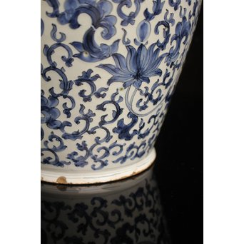 明青花写デルフト陶器花器/花瓶　S2587 