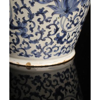 明青花写デルフト陶器花器/花瓶　S2587 