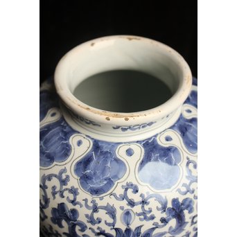 明青花写デルフト陶器花器/花瓶　S2587 