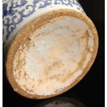 明青花写デルフト陶器花器/花瓶　S2587 