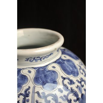 明青花写デルフト陶器花器/花瓶　S2587 