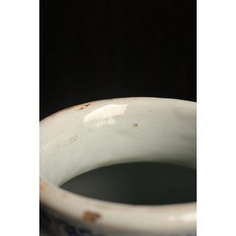 明青花写デルフト陶器花器/花瓶　S2587 